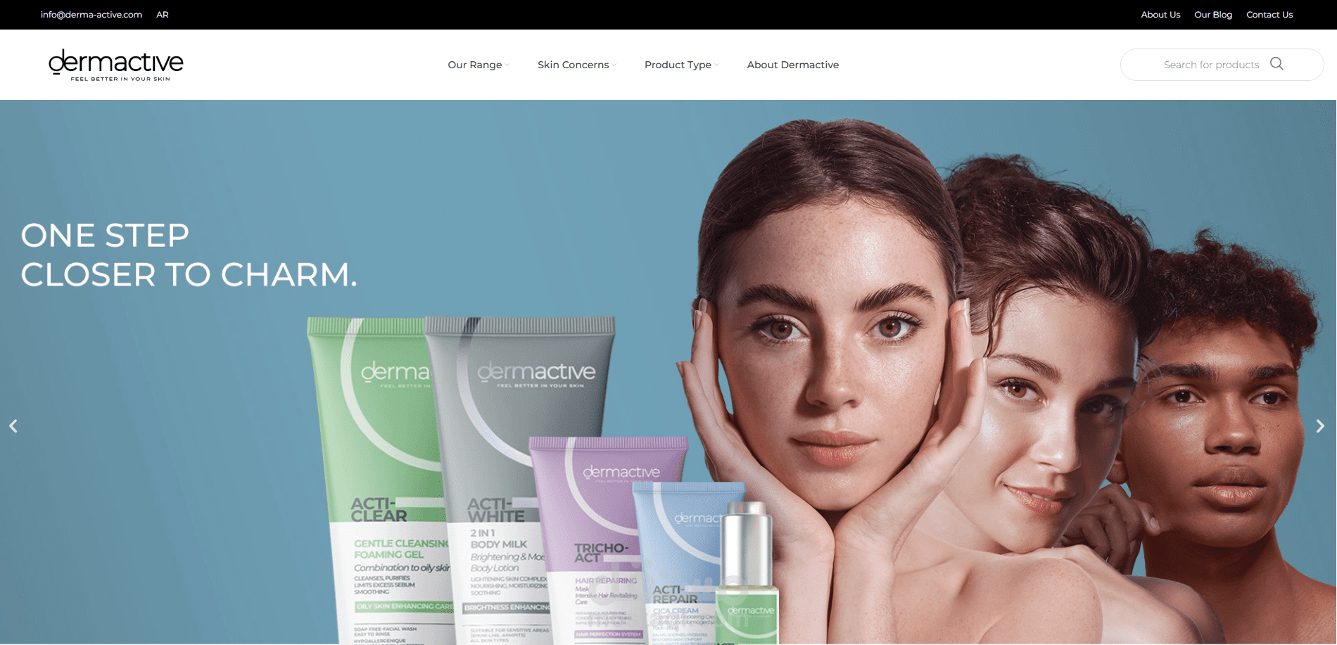 تحسين وتطوير واجهة المستخدم وأداء موقع Dermactive