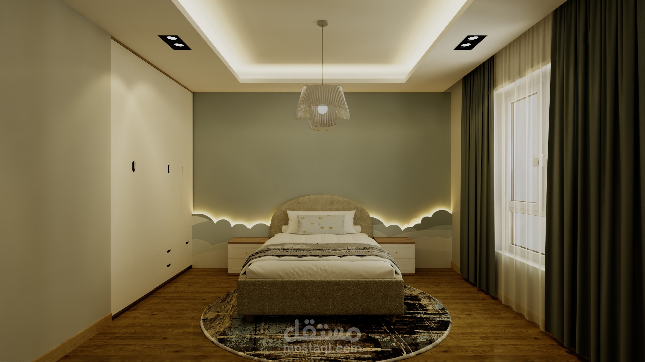 تصميم داخلي لغرفة شاب