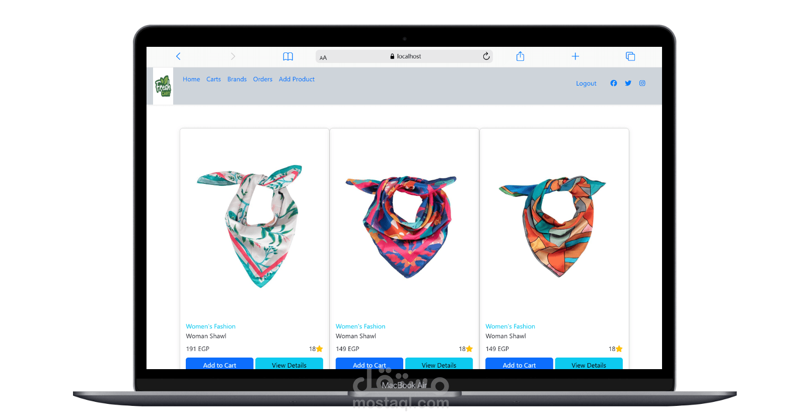 Fresh Cart – E-commerce Frontend (React + Vite)