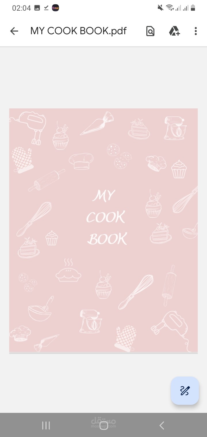 Cook book cover