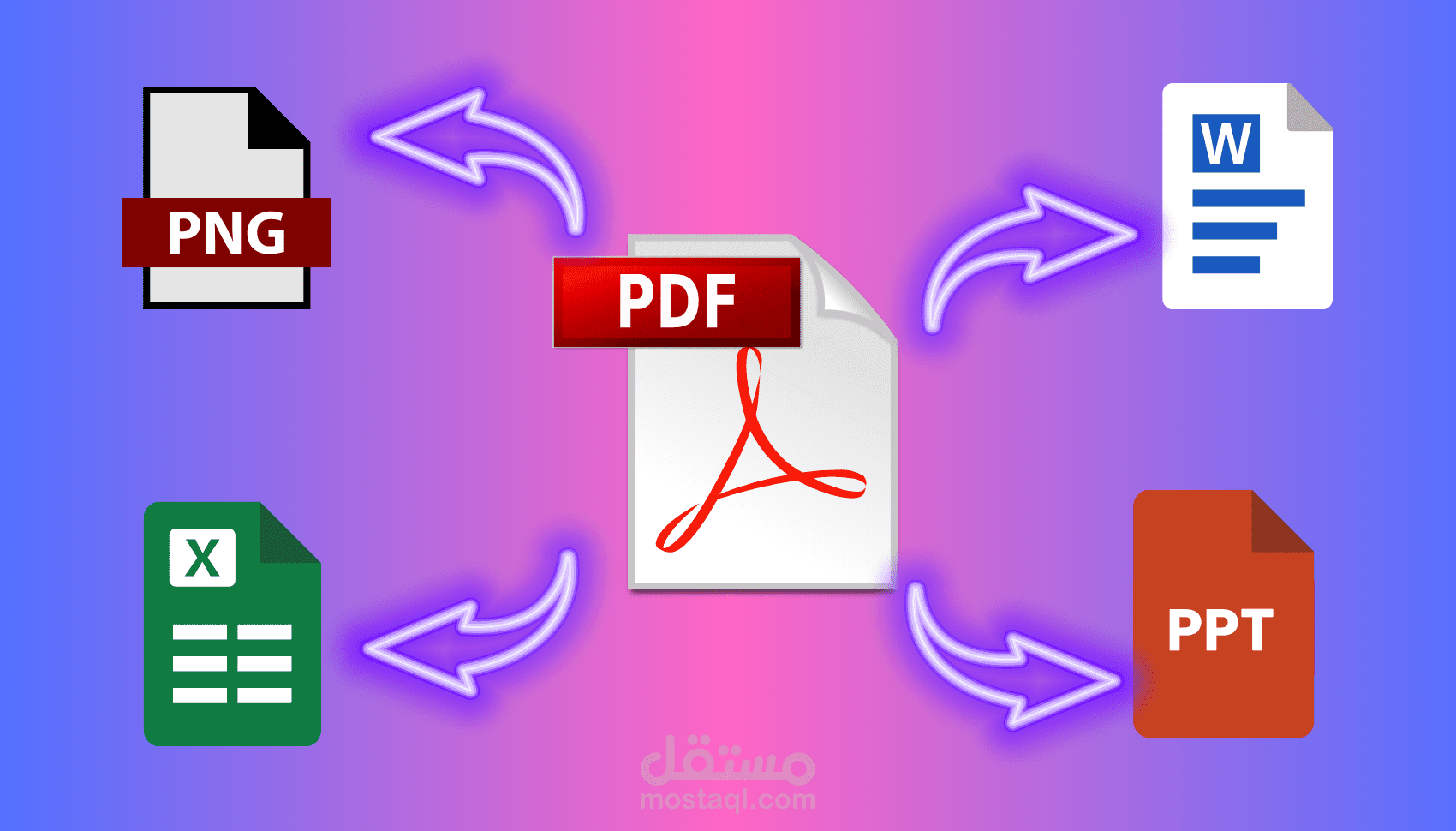 تفريغ الملفات من PDF, WORD, PNG, PPT الى EXCEL والعكس