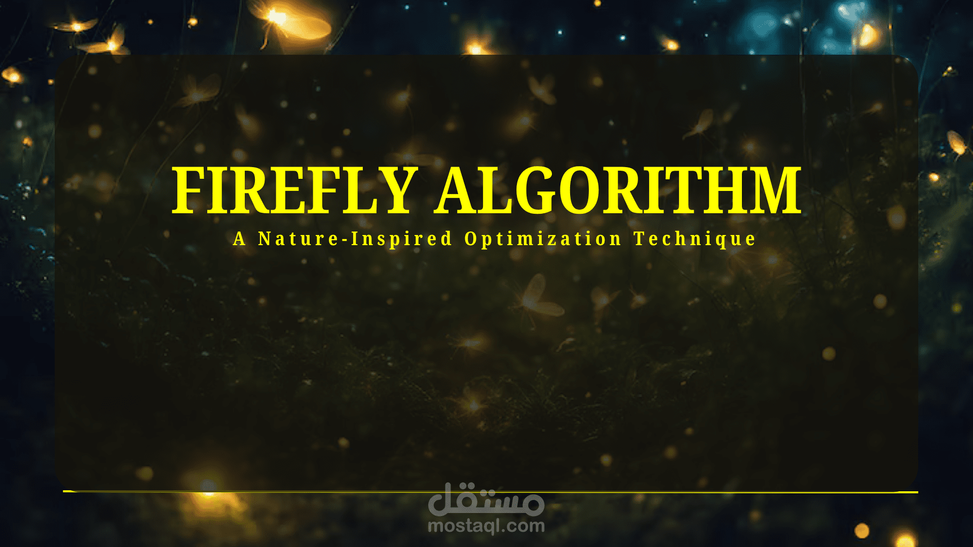 Firefly Algorithm