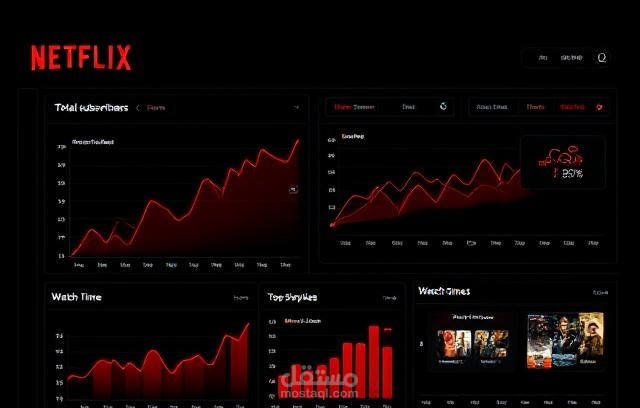 تصميم داشبورد لبيانات من موقع Netflix