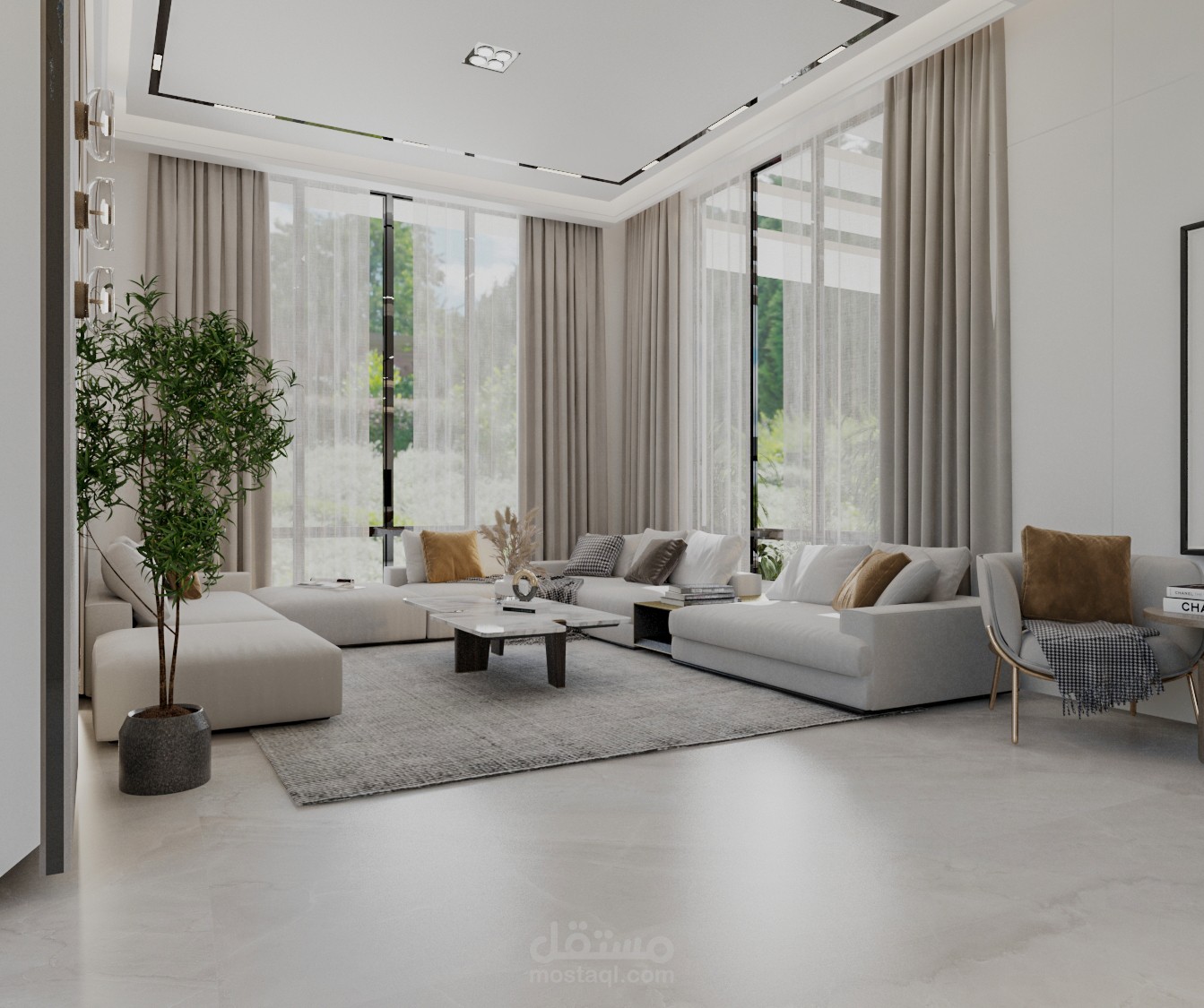 مشروع تصميم داخلى - فيلا سكنية