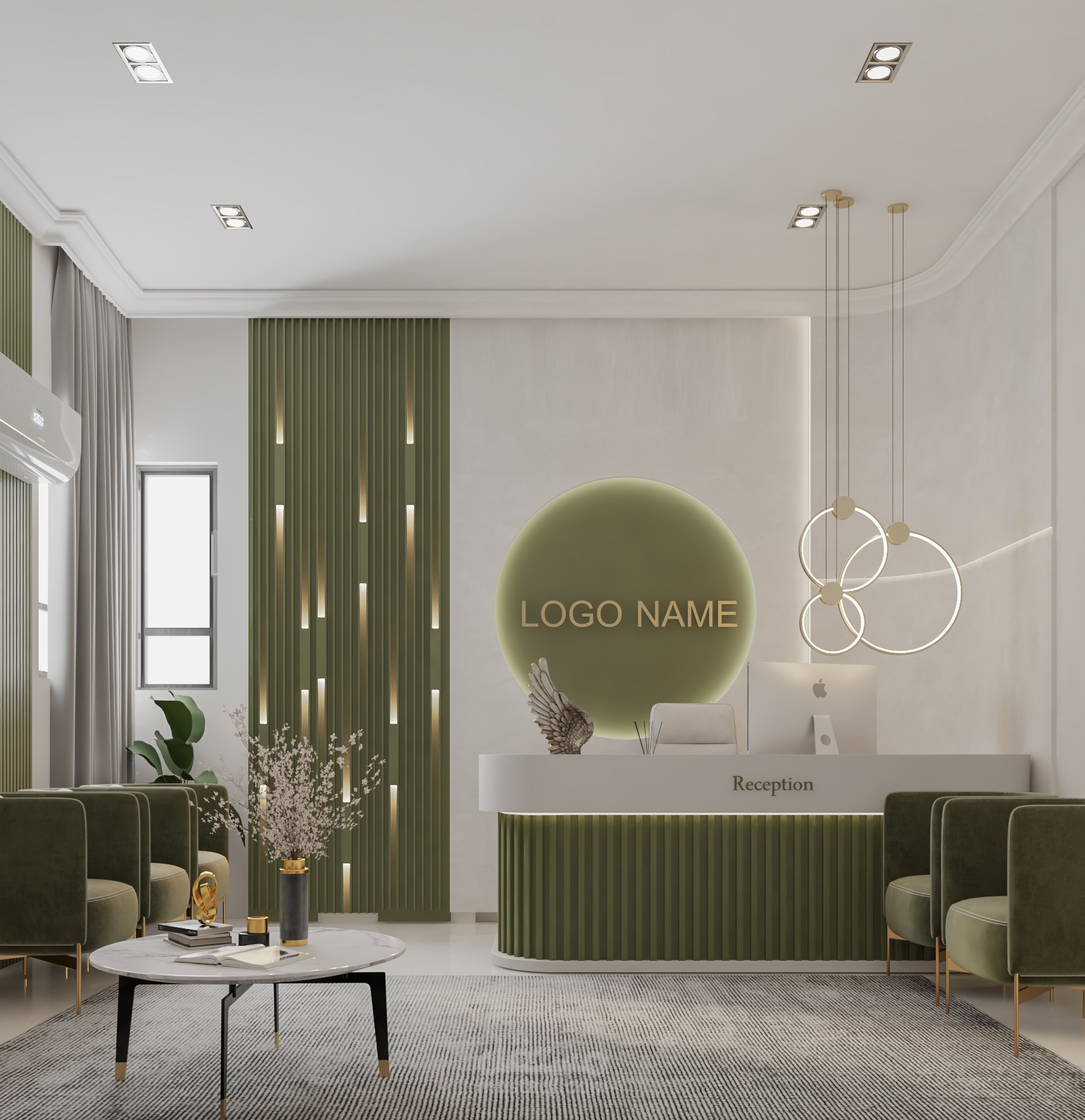 تصميم استقبال عيادة طبية