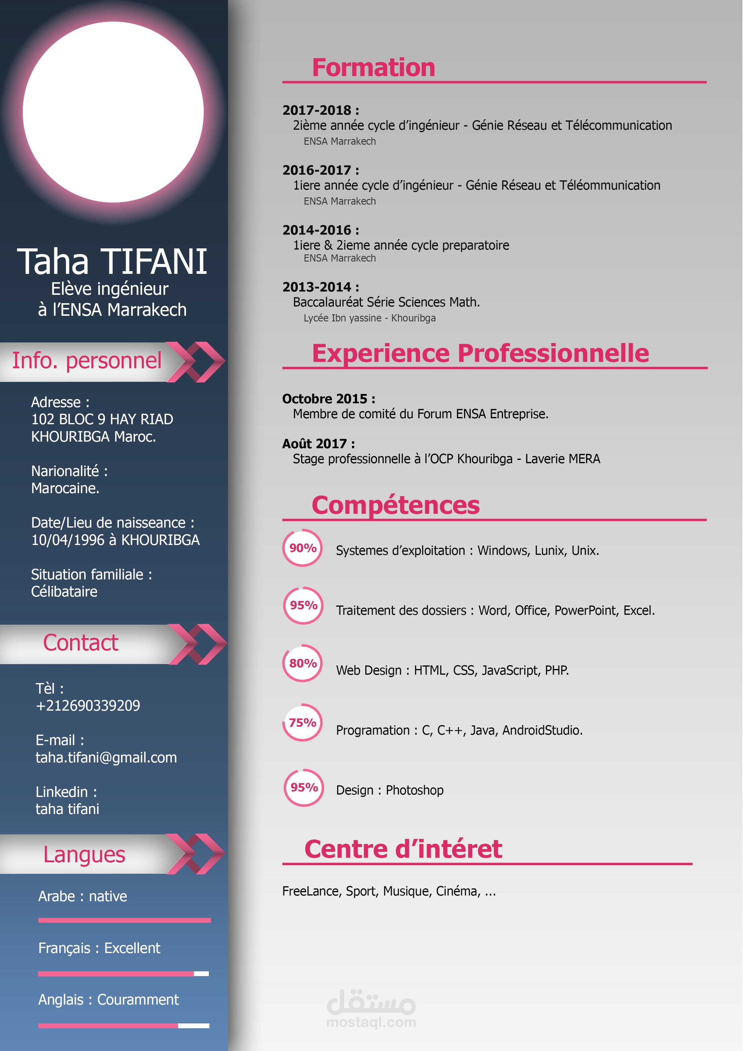 تصميم السيرة الذاتية