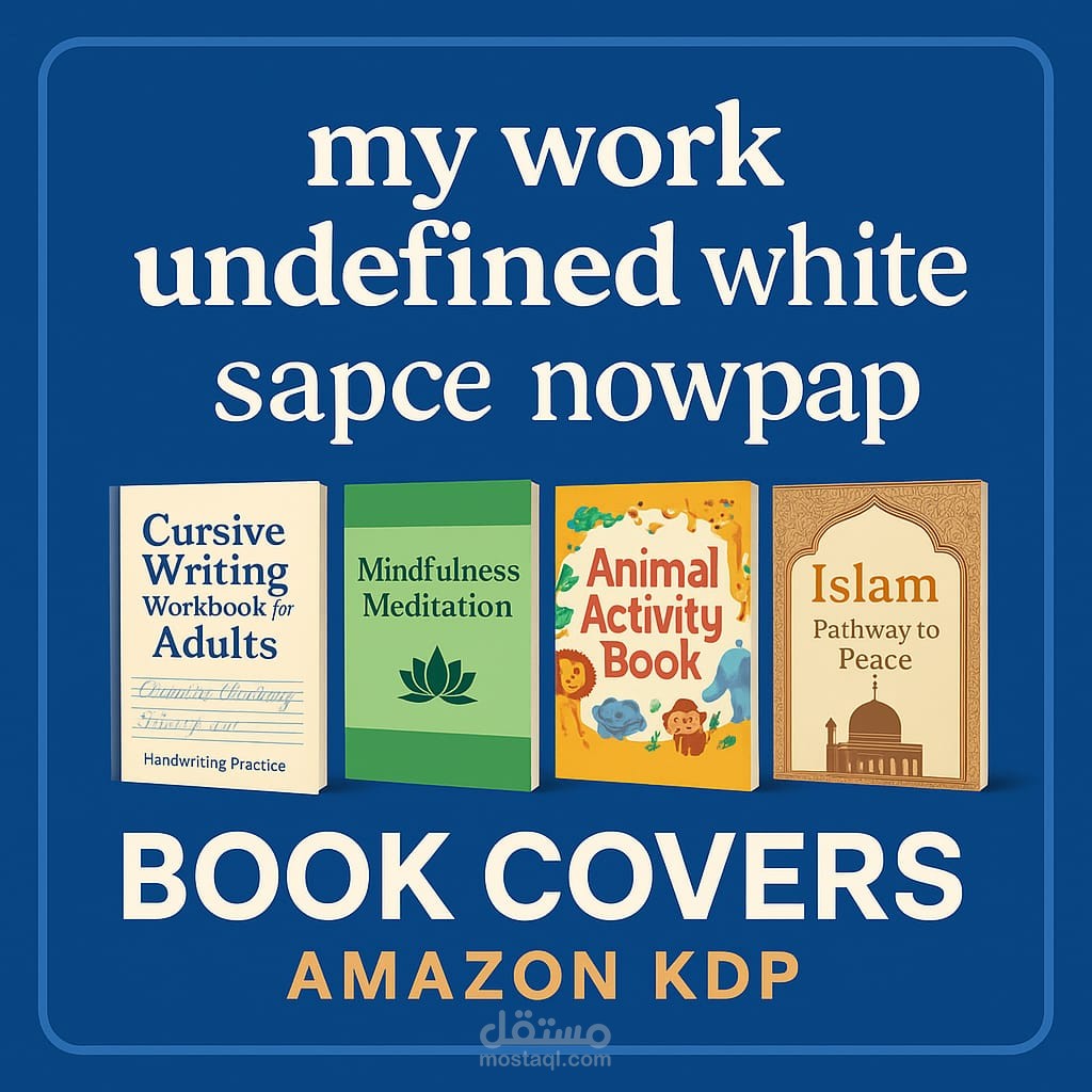 تصميم أغلفة كتب احترافية ومتوافقة مع Amazon KDP – لمختلف الفئات والأنواع