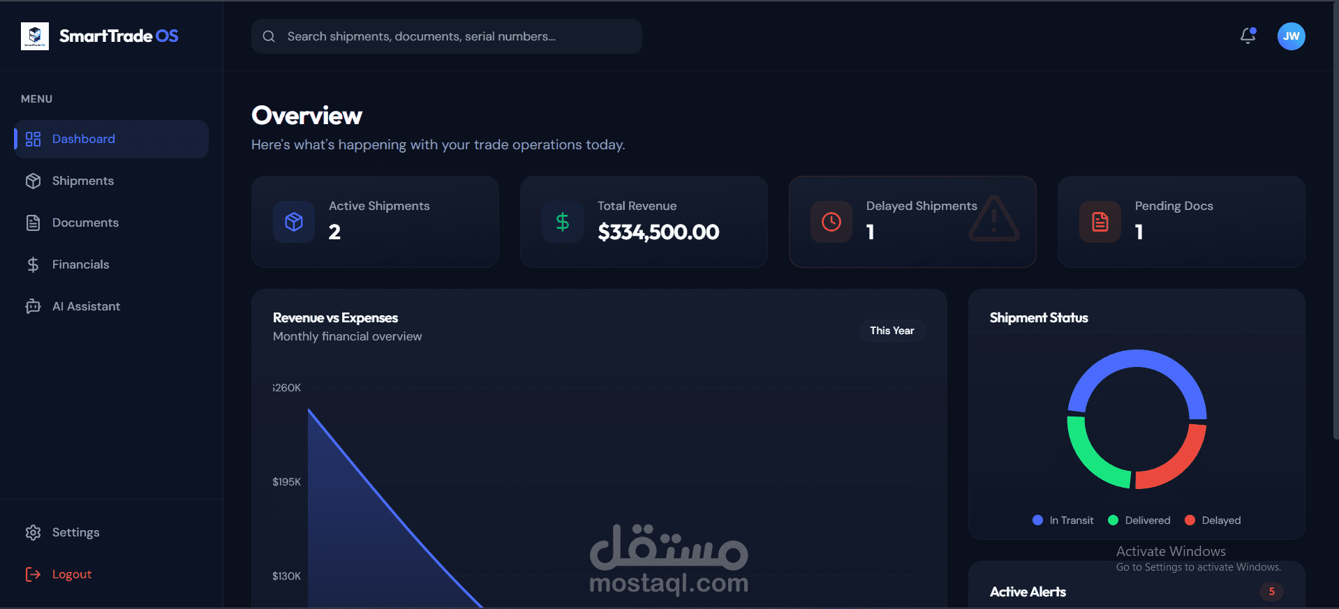 منصة ذكية لإدارة الشحنات والتجارة بالجملة – نظام احترافي عالي الكفاءة وقابل للتوسع
