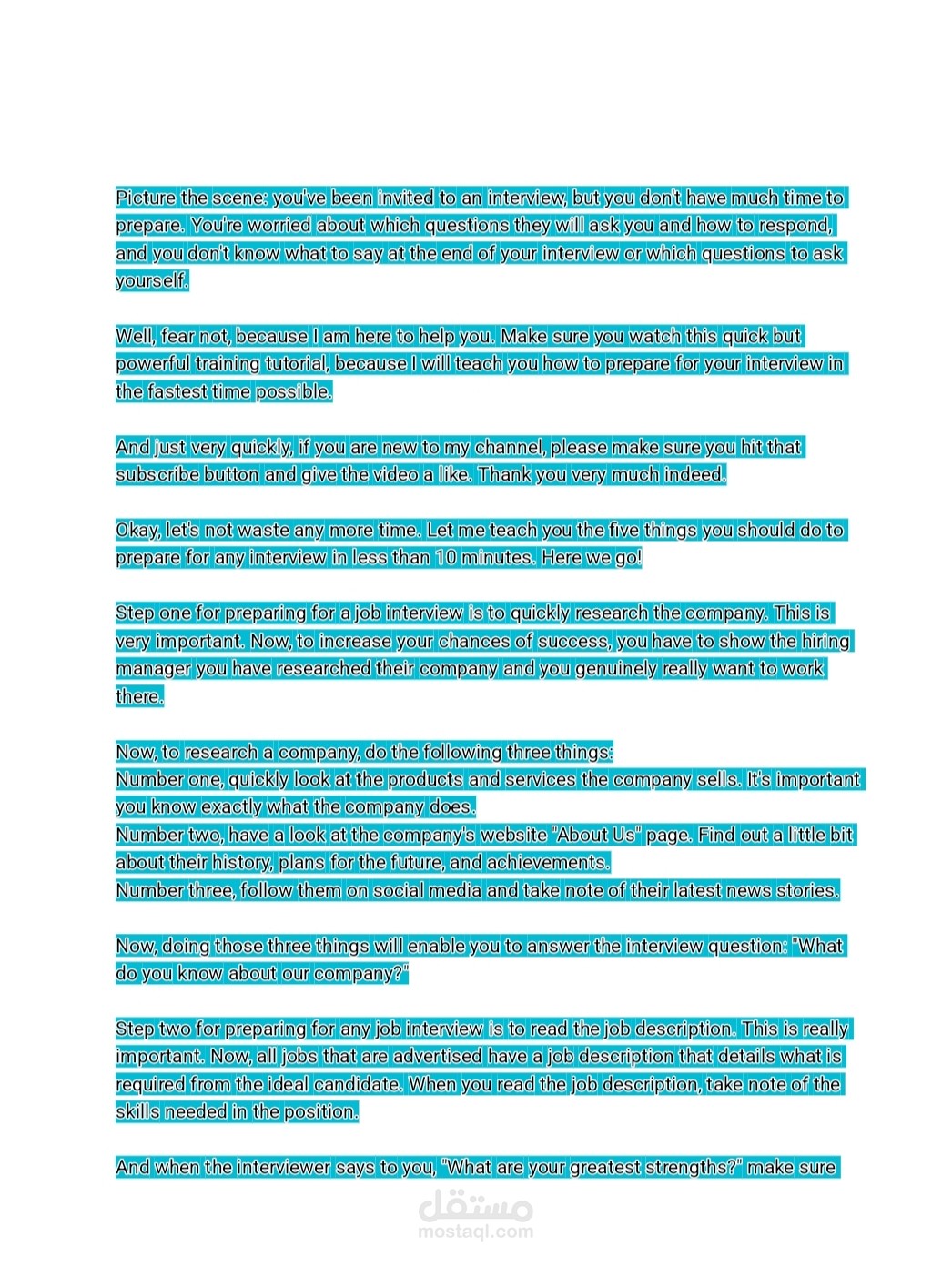 تفريغ فيديوهات ومحتوى صوتي باللغة الإنجليزية بدقة عالية