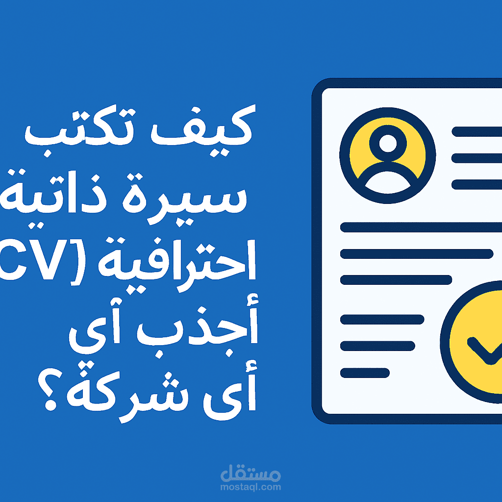 "إزاي تكتب سيرة ذاتية (CV) احترافية تجذب أي شركة"
