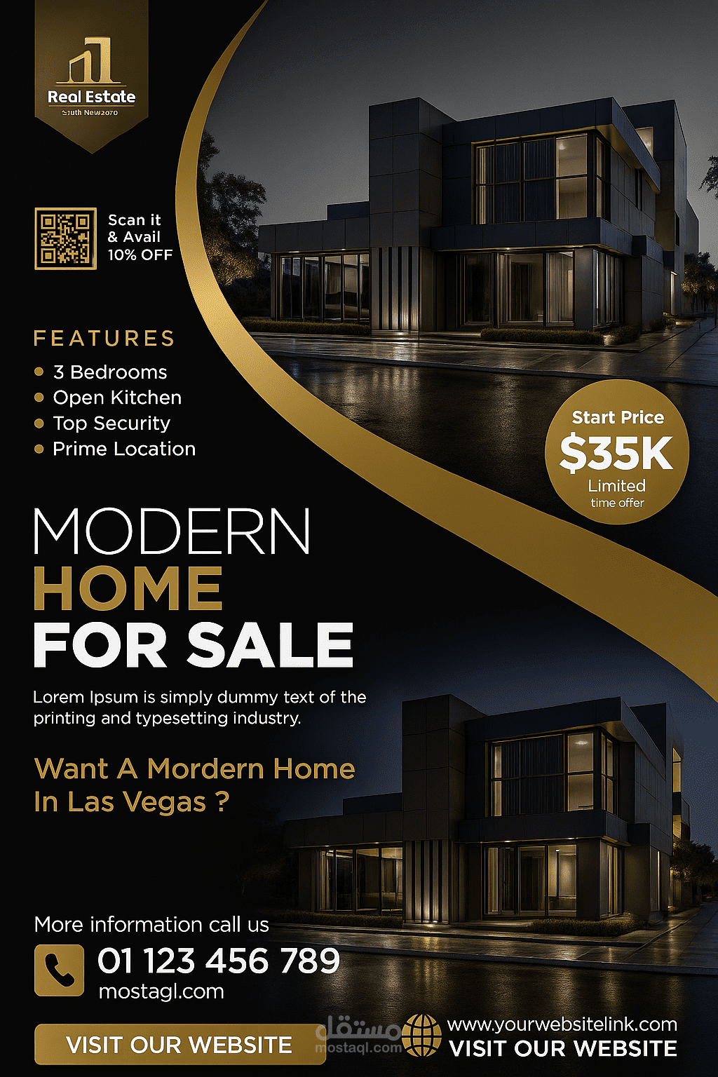 تصميم إعلان عقاري احترافي