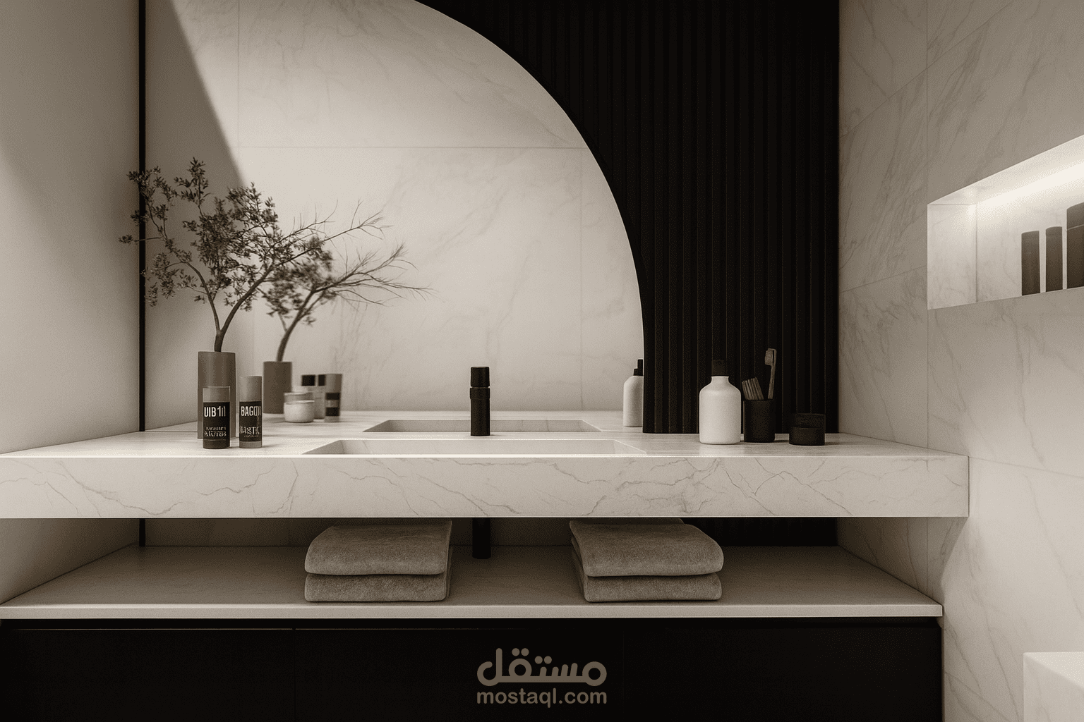 تصميم حمام مودرن