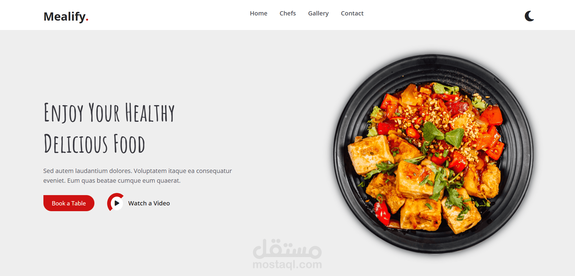 Mealify Restaurant Landing Page