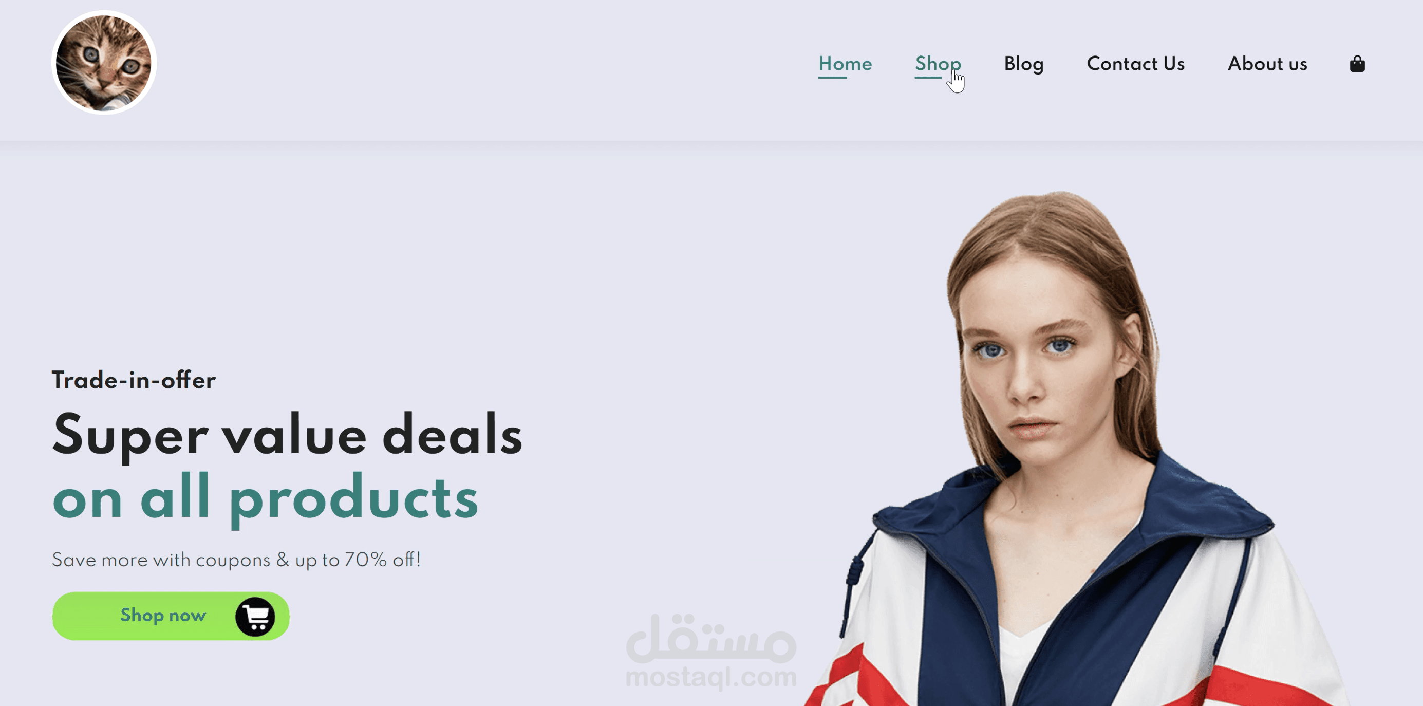 a sample of Ecommerce website