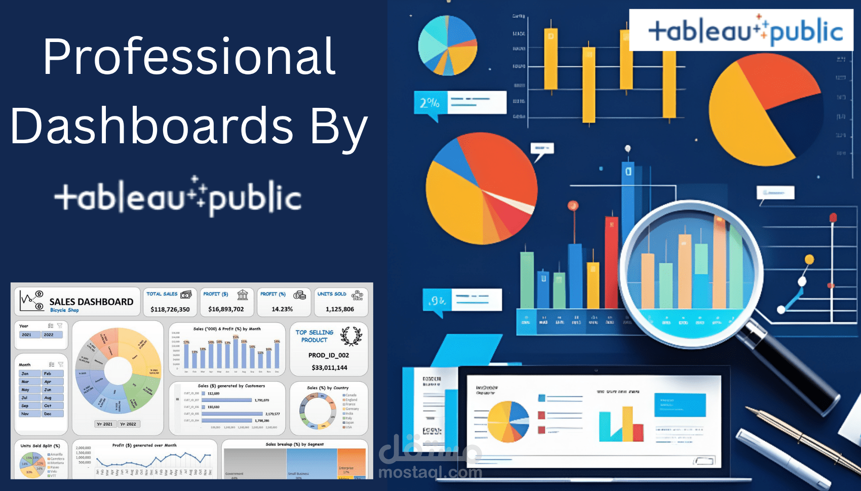 تحليل البيانات باستخدام Tableau وعمل لوحات تحكم تفاعلية