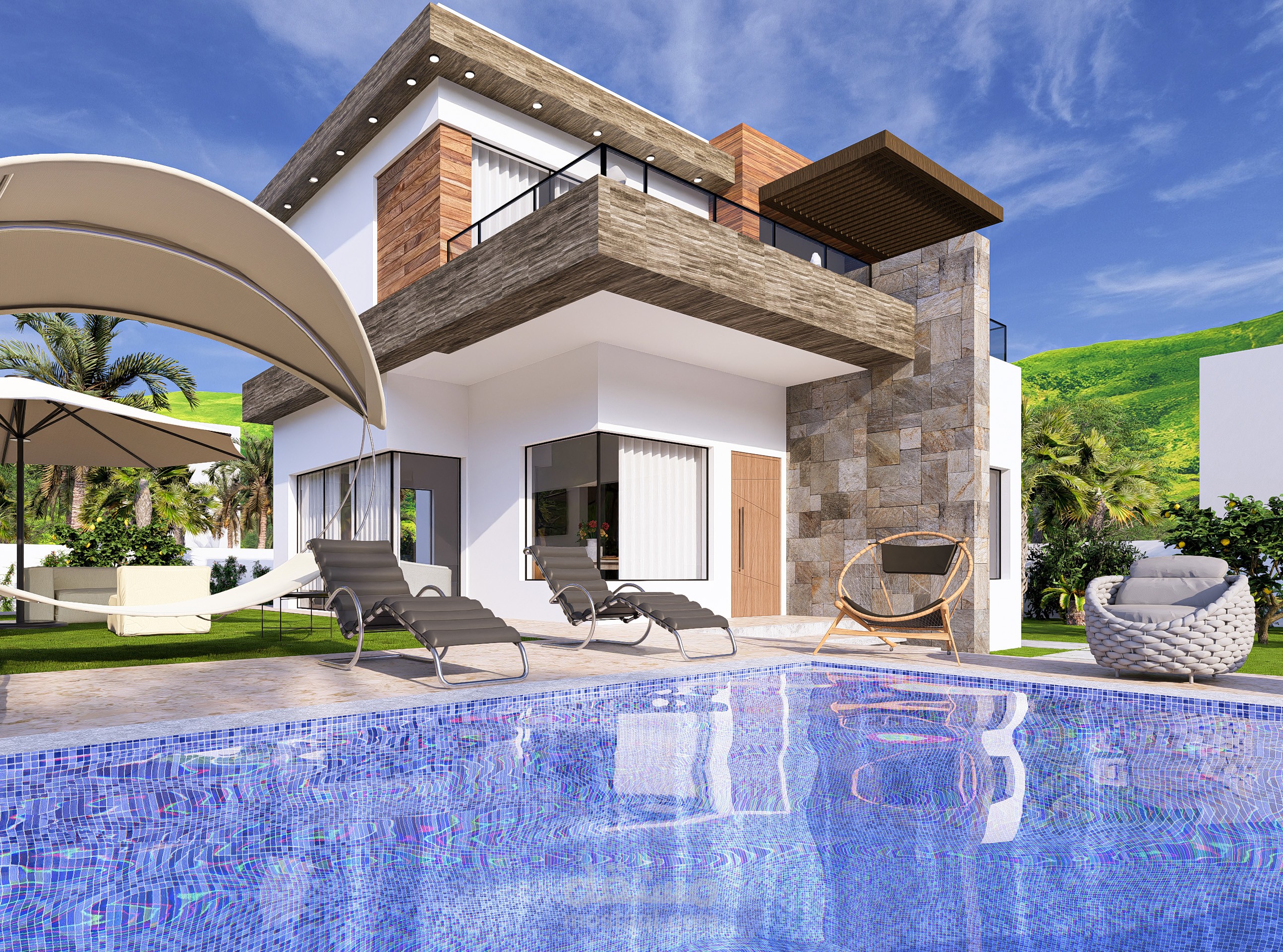 فيلا حديثة من طابقين