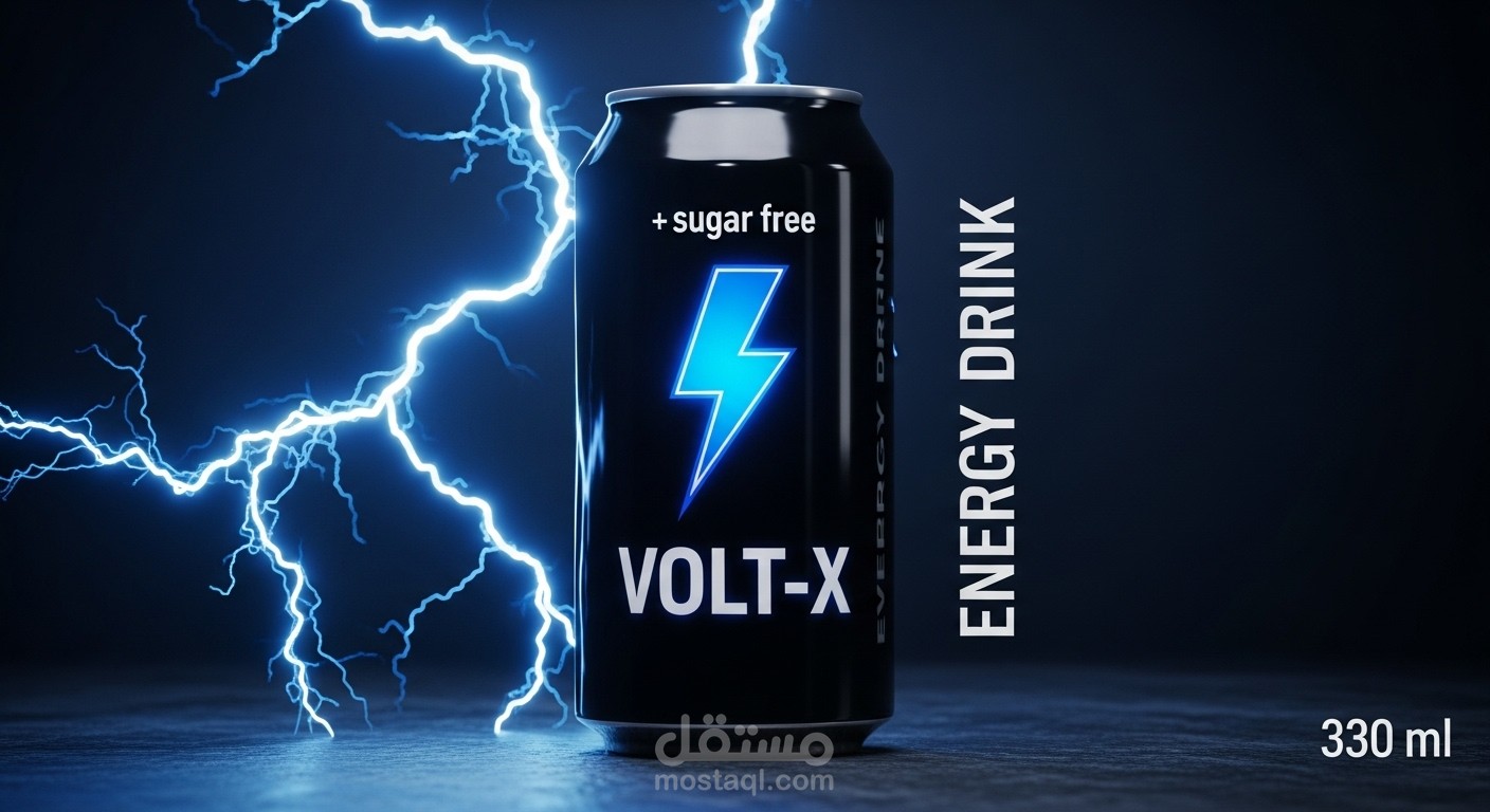 اعلان لمشروب طاقة بادوات الذكاء الاصطناعي