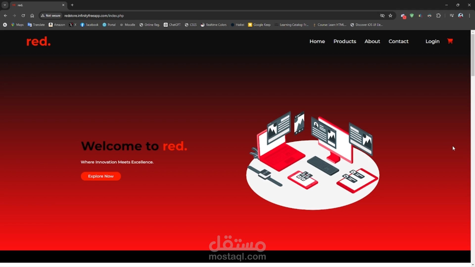ٌRed e-commerce website
