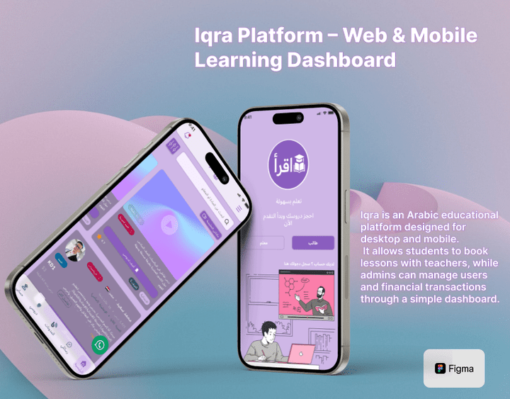 Iqra Platform - wed & Mobile learning Dashboard - Hamed Elkhawaja
