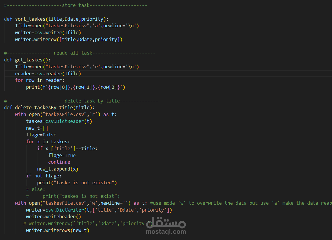 Taskes Management system