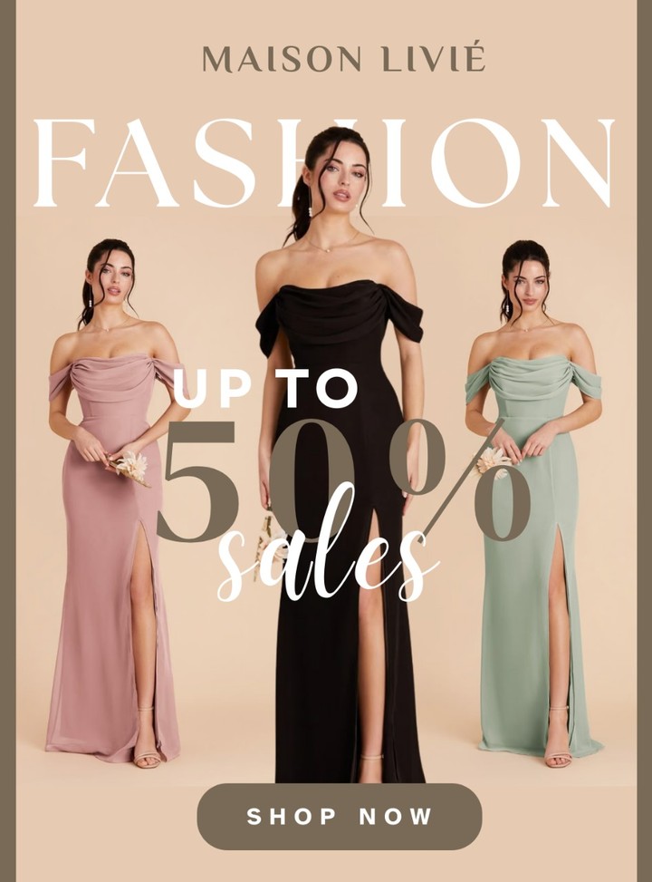 تصميم إعلان سوشيال ميديا لبراند ملابس نسائية.