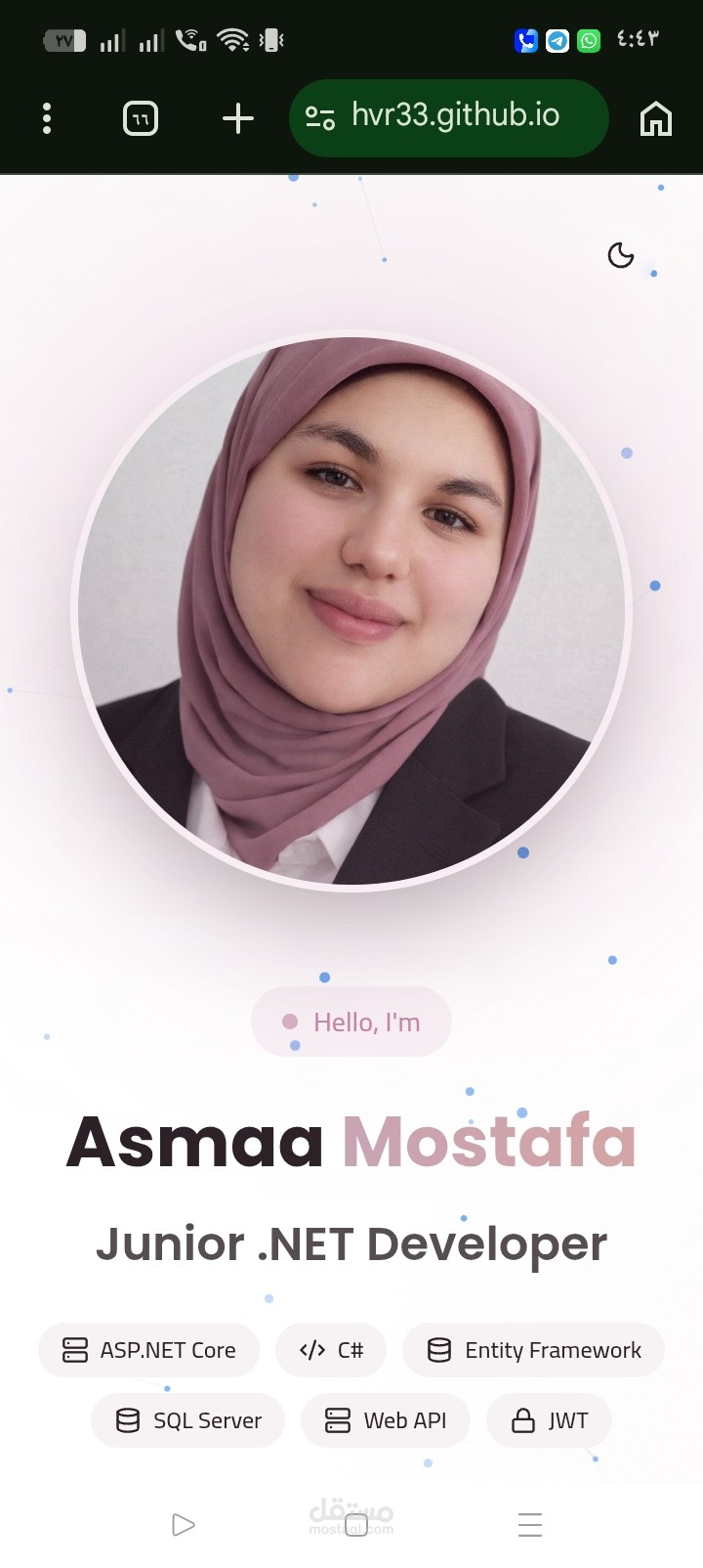 Portfolio Website - Backend Developer (.NET)