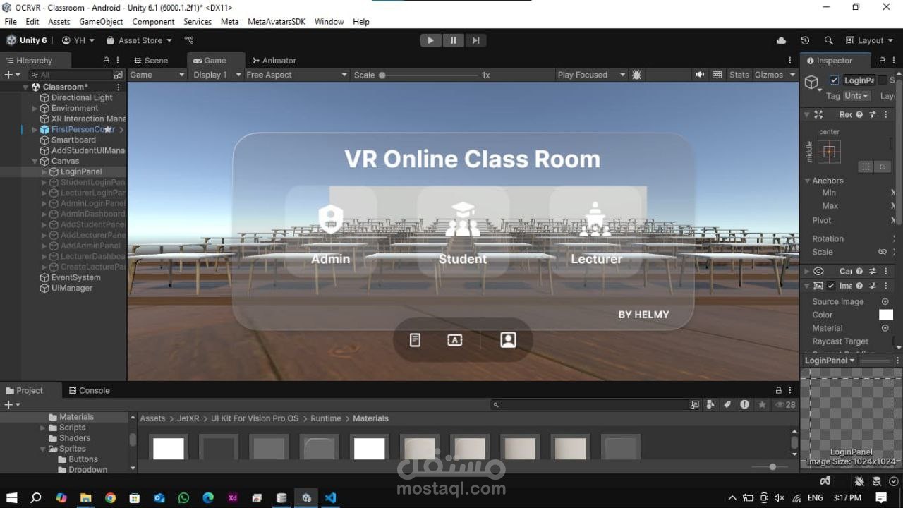 Virtual reality university (Graduation Project)