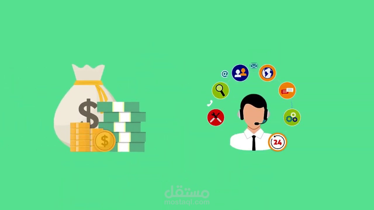 اعلان موشن جرافيك لشركة تسويقية