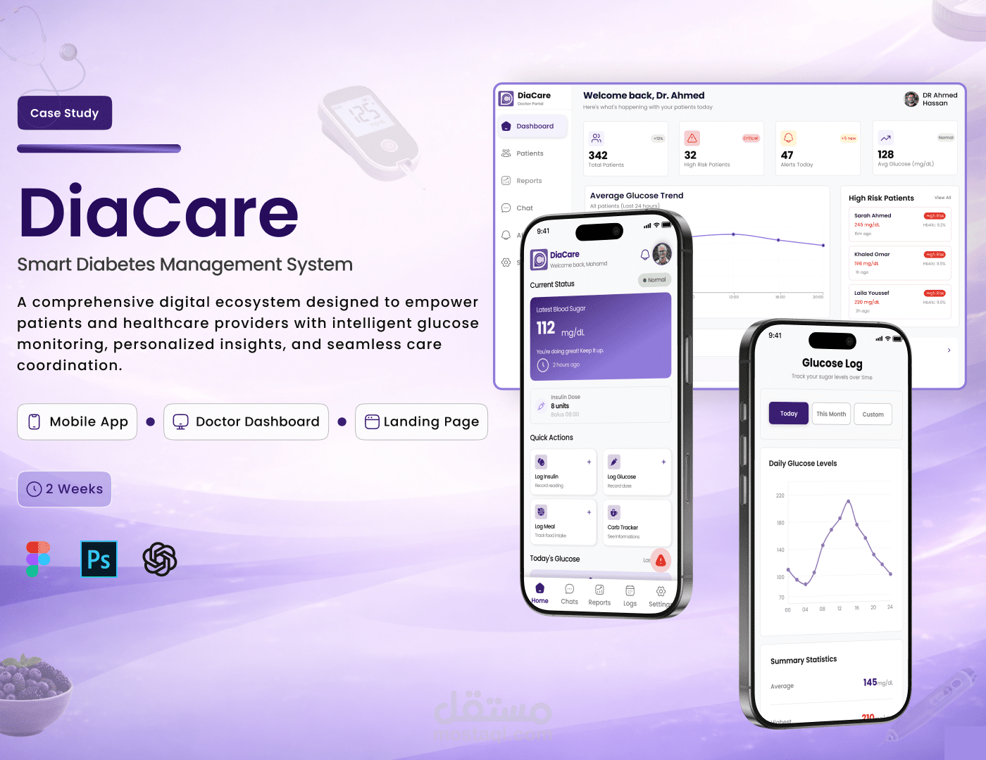 نظام كامل للطبيب و المريض لمتابعة قياسات السكر