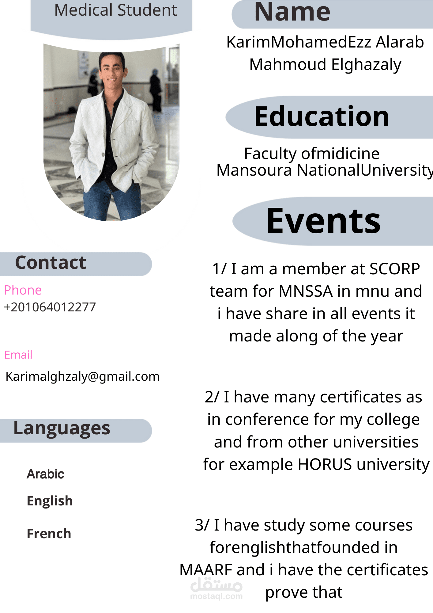 اخر CV لى