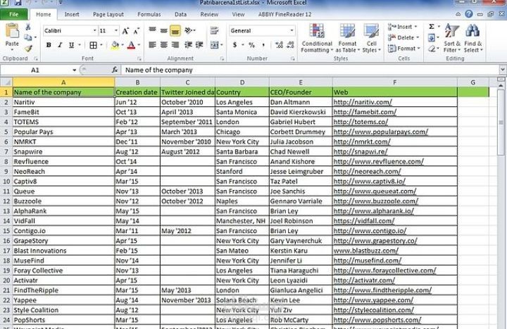 إدخل و تنظيم البيانات علي Excel