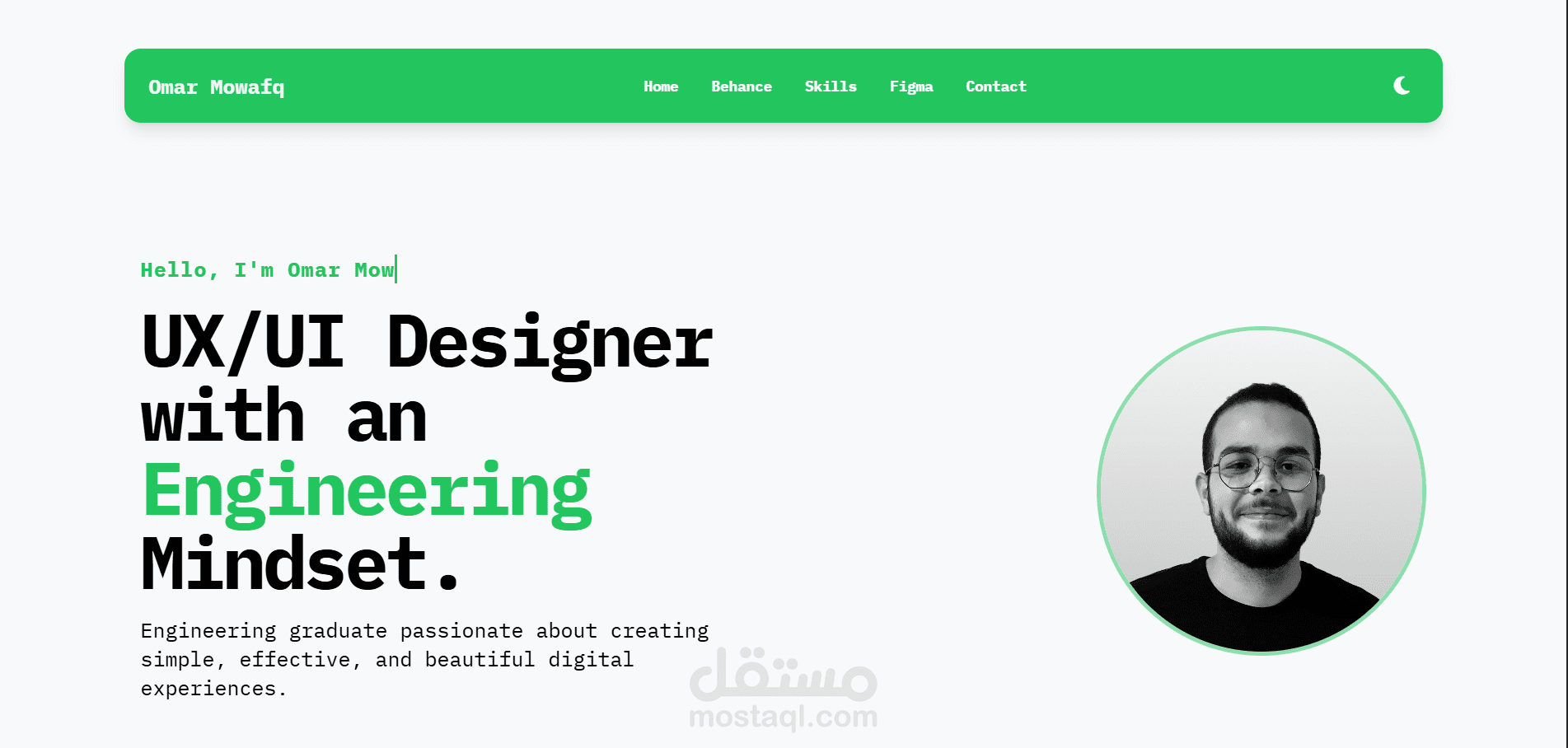 موقع شخصي لعرض أعمالك