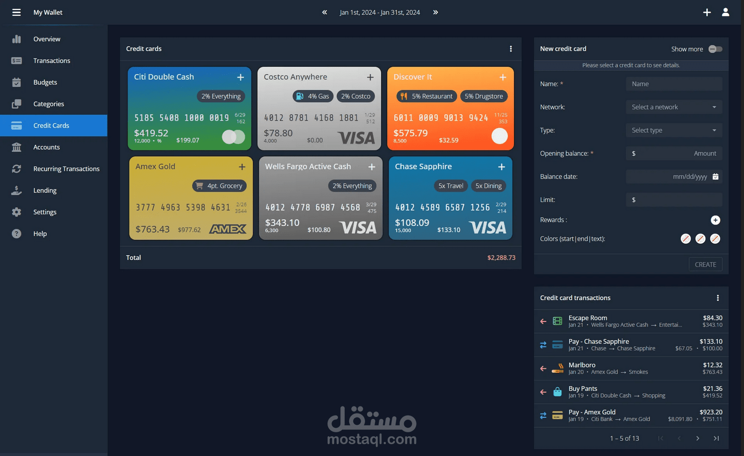 Personal Finance Wallet
