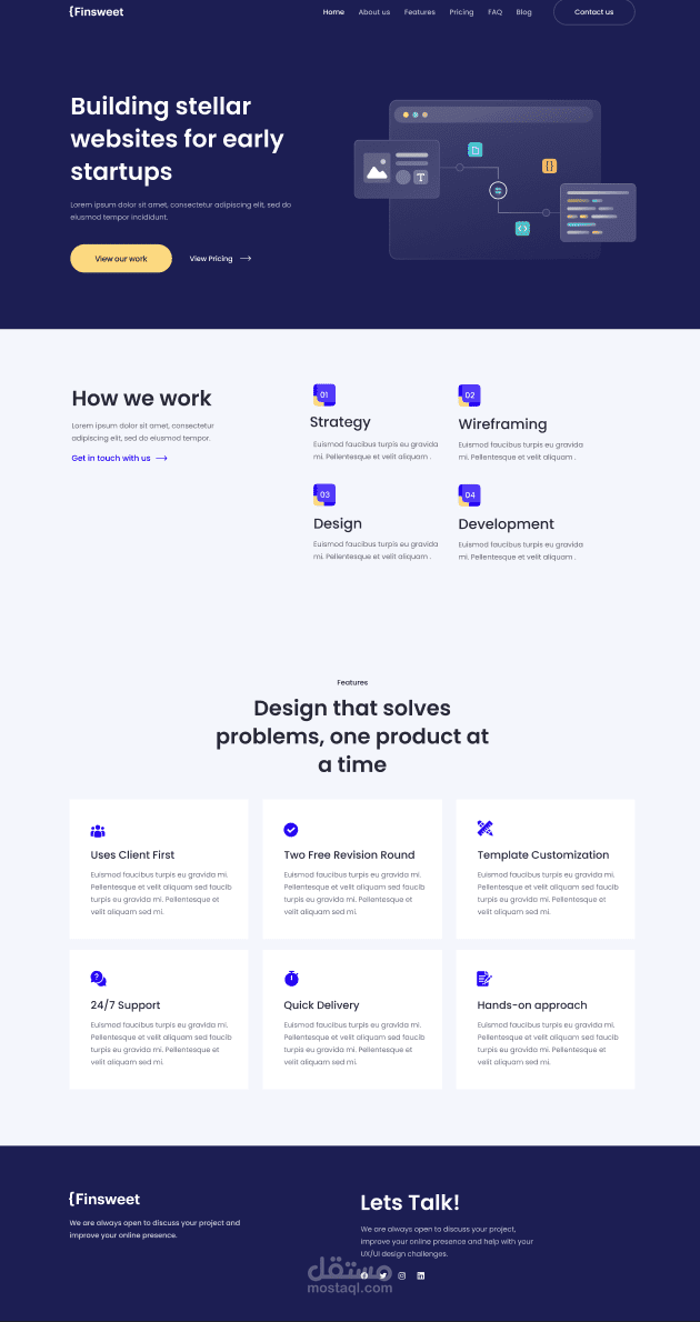 صفحة هبوط (Landing Page) متجاوبة