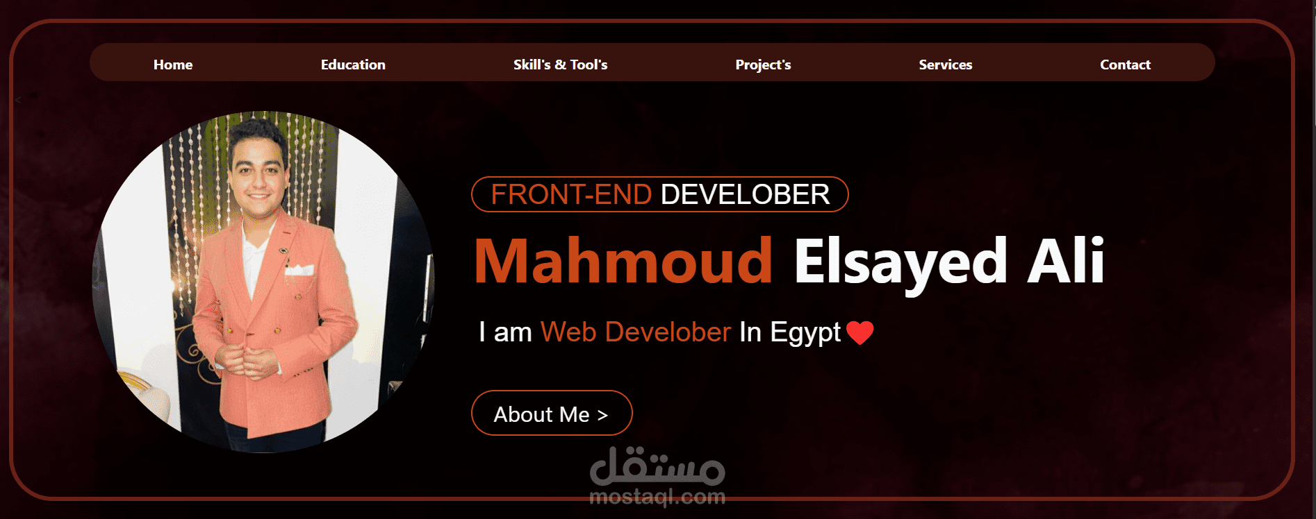 برمجة موقع معرض أعمال (Portfolio) احترافي يعرض مهاراتك وإنجازاتك