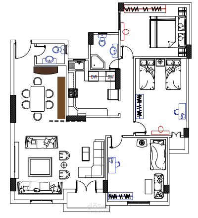 شقة سكنية 3D