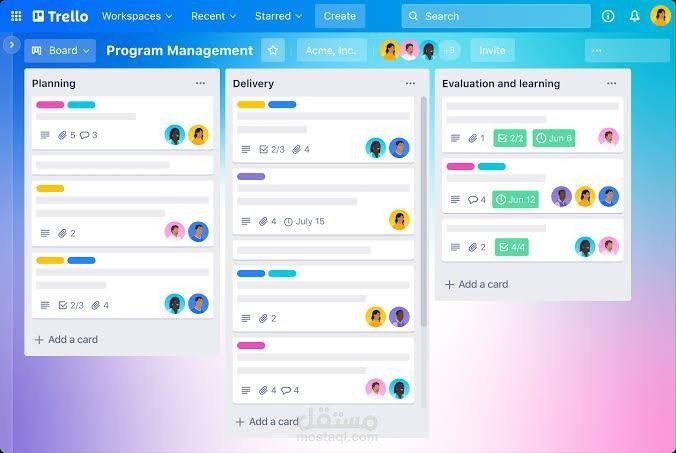 تنظيم و إدارة المهام بإحتراف عبر Trello نموذج عمل فعال للمساعدة إفتراضية