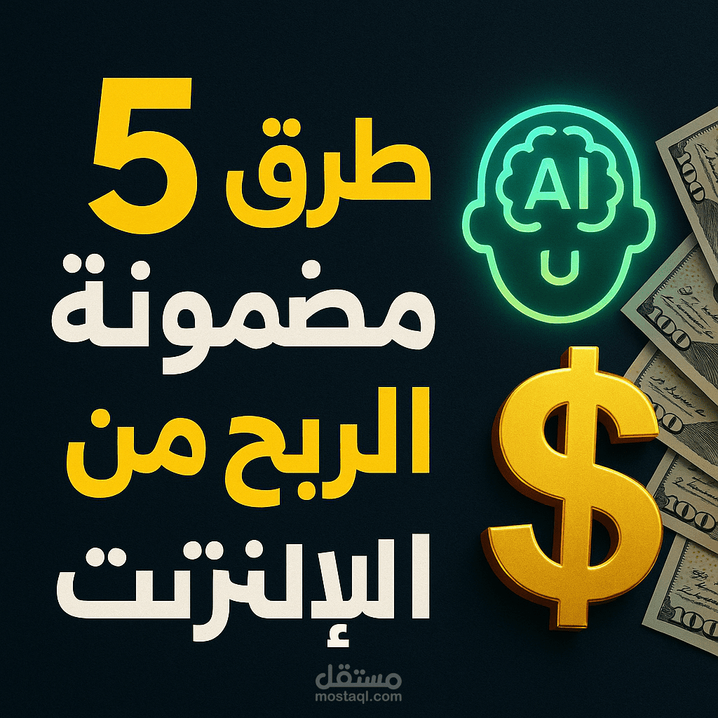 صورة مصغرة جذابة لفيديو يوتيوب بعنوان "5 طرق مضمونة للربح من الإنترنت"