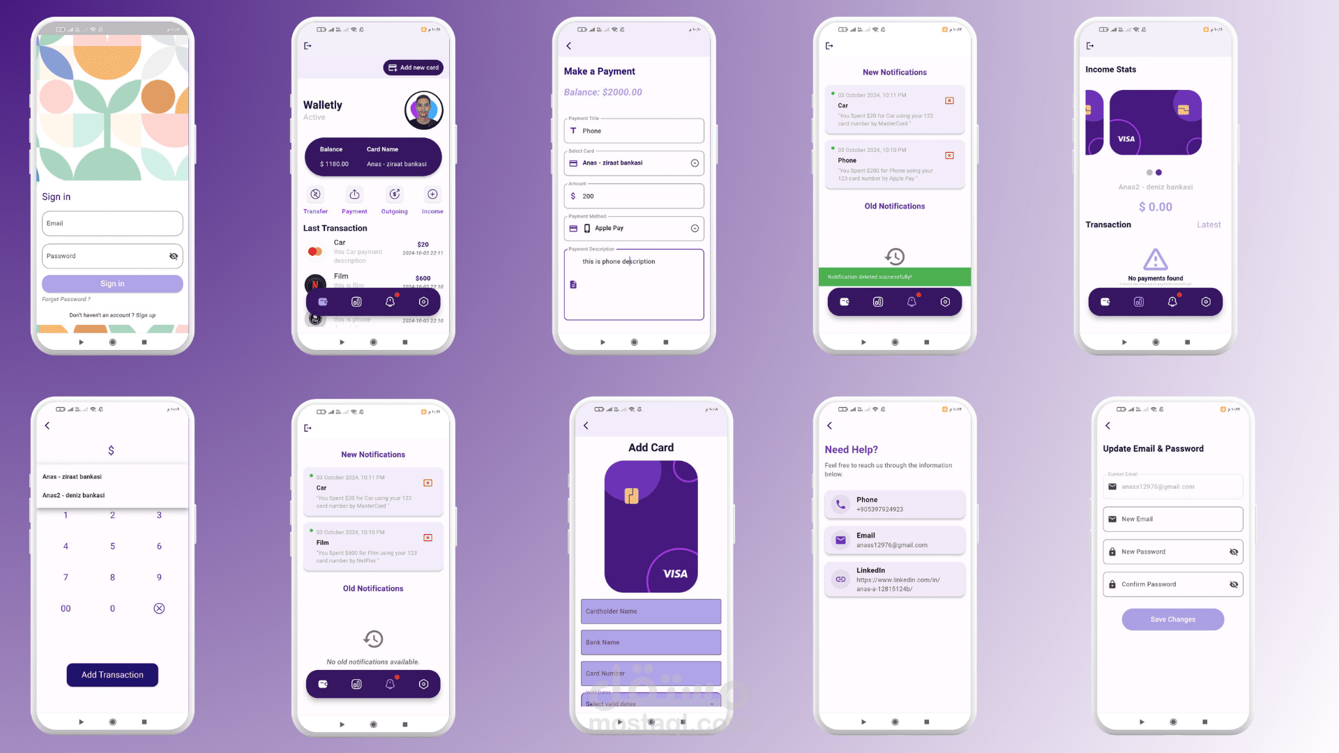 تطبيق Wallet-App-–لإدارة المحفظة الإلكترونية