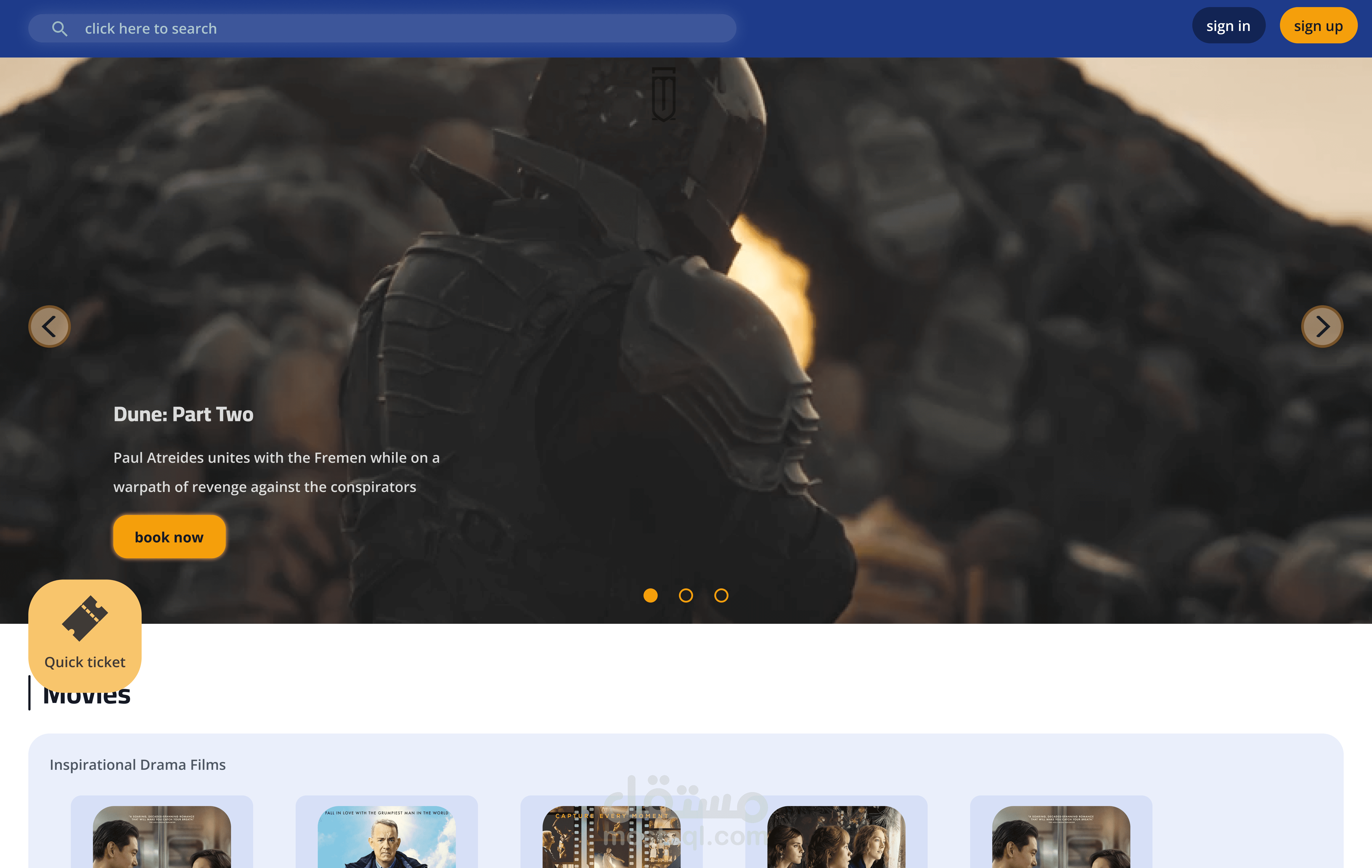 classic frame - cinema site web