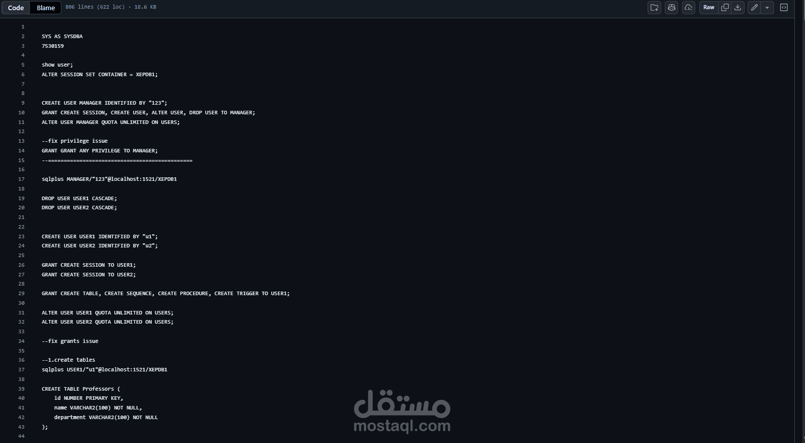 تصميم وتنفيذ نظام إدارة امتحانات جامعي باستخدام قواعد البيانات المتقدمة (PL/SQL)