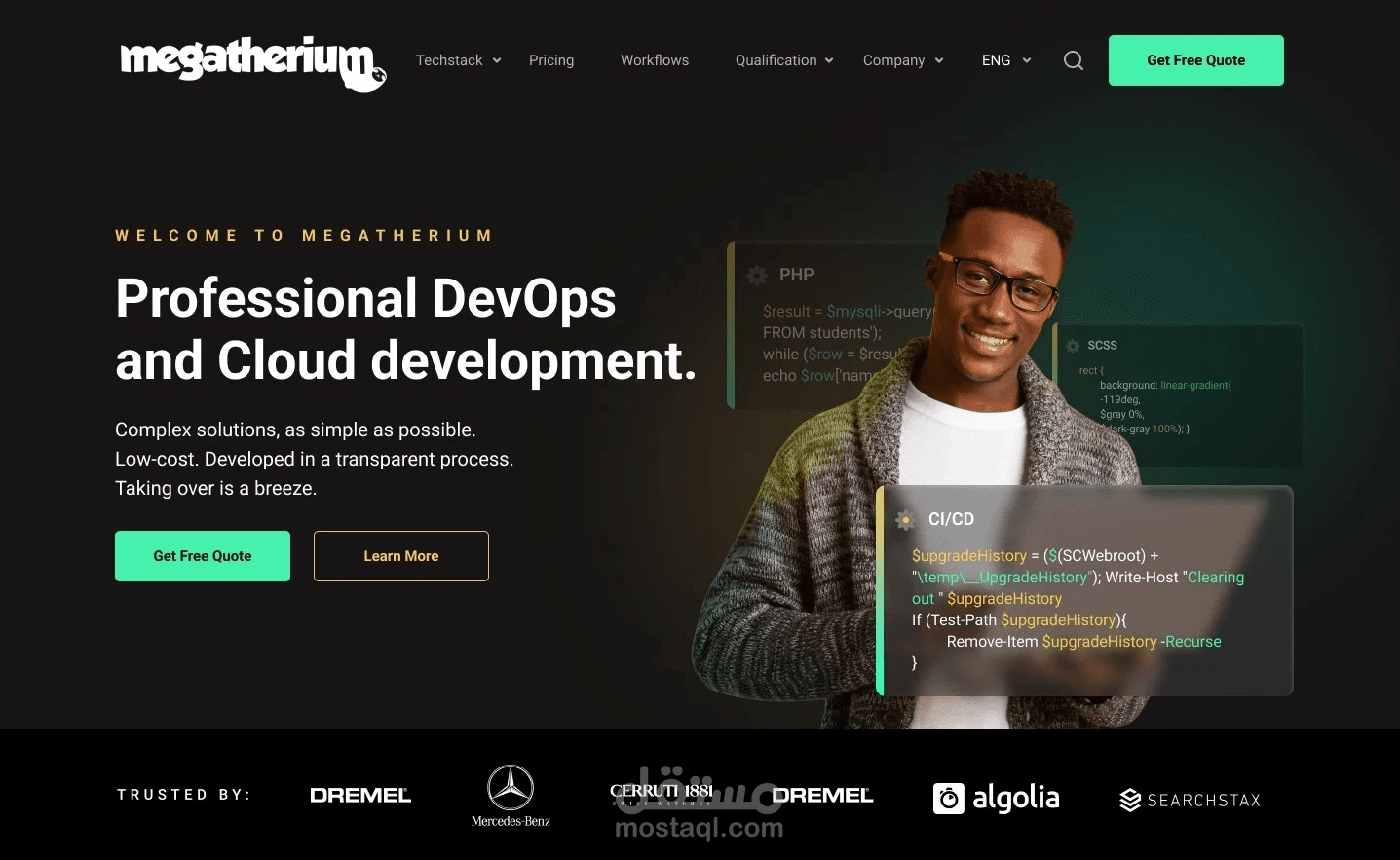 برمجة Backend وادارة مشاريع برمجية وسوفت وير
