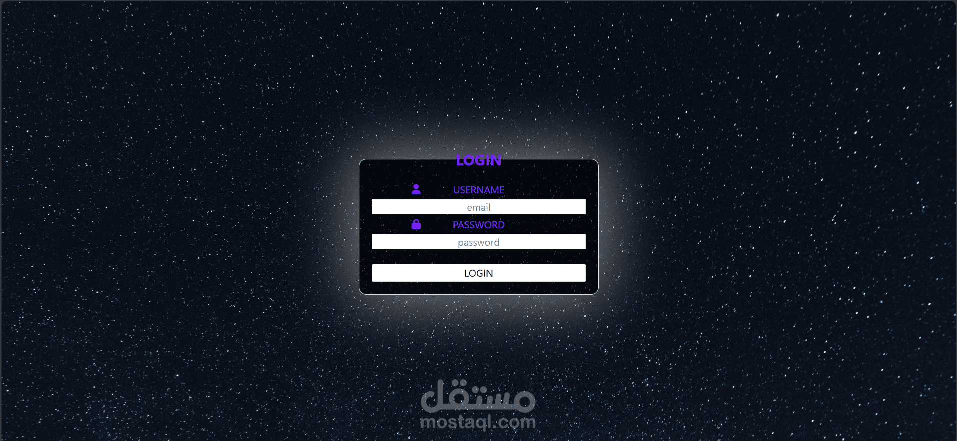 login page