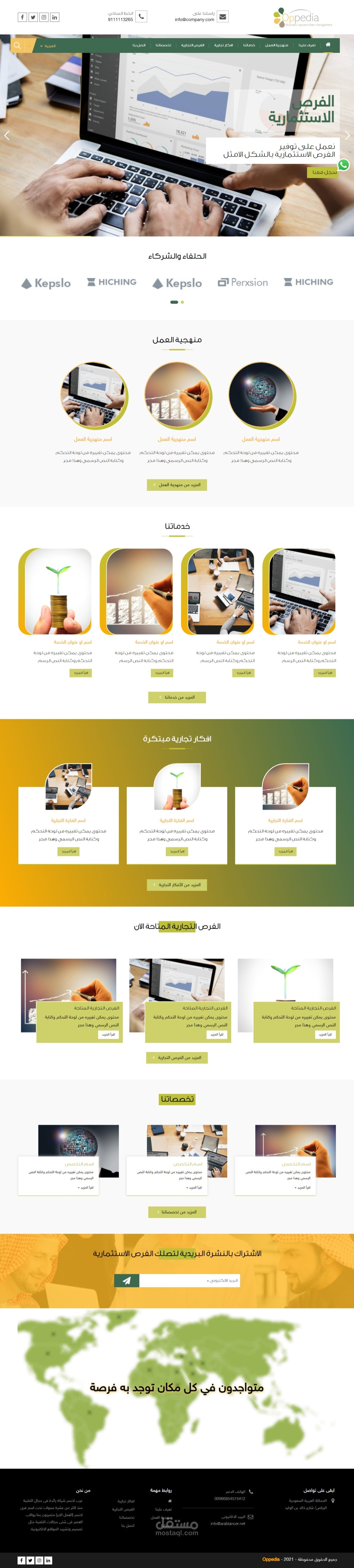 موقع استثمارات لغتين وردبريس