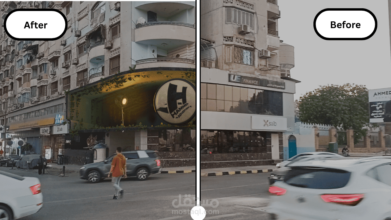 VFX Compositing – CG Billboard Integration