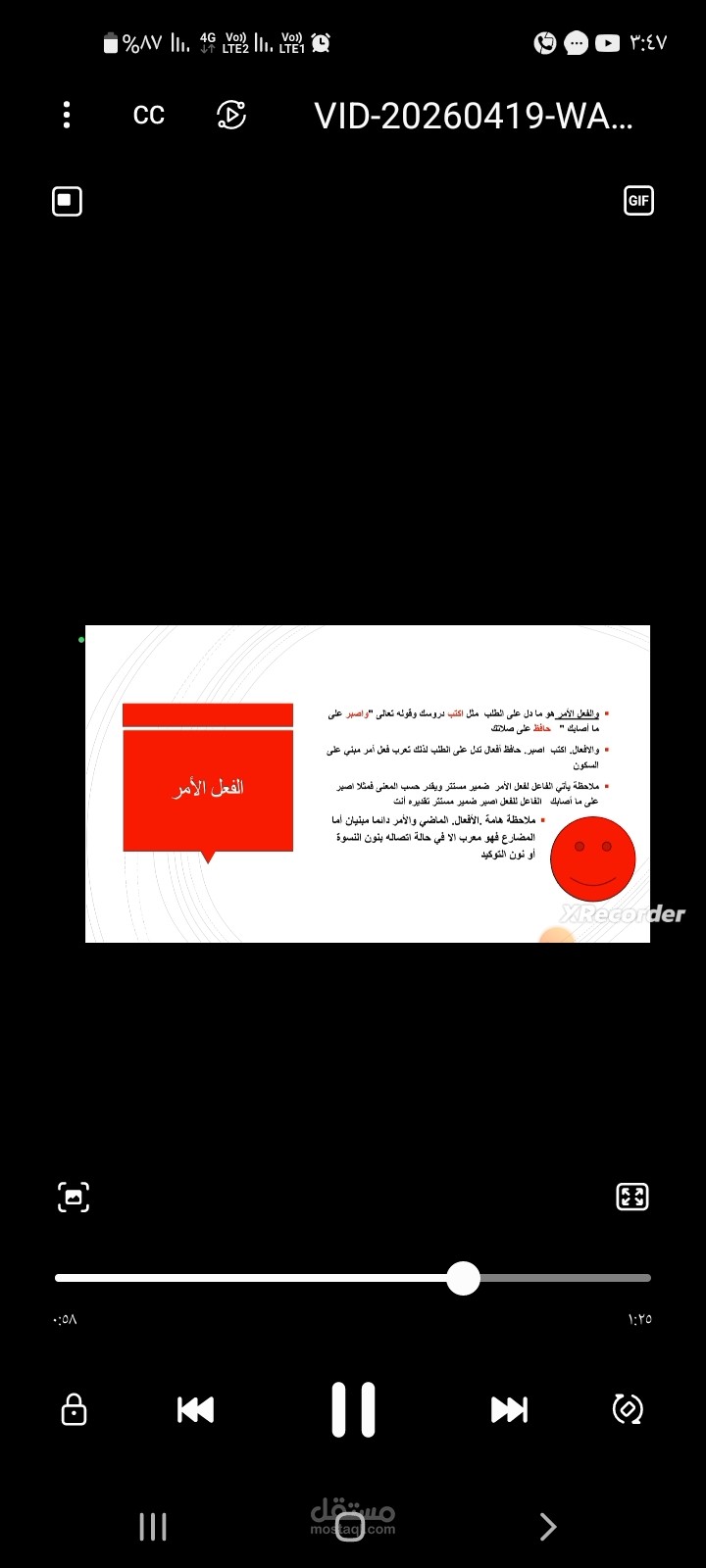 شرح الفعل الامر