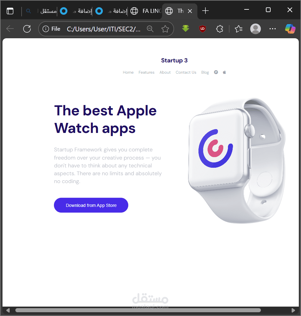Apple Watch App Landing Page – Built with HTML, CSS & JavaScript
