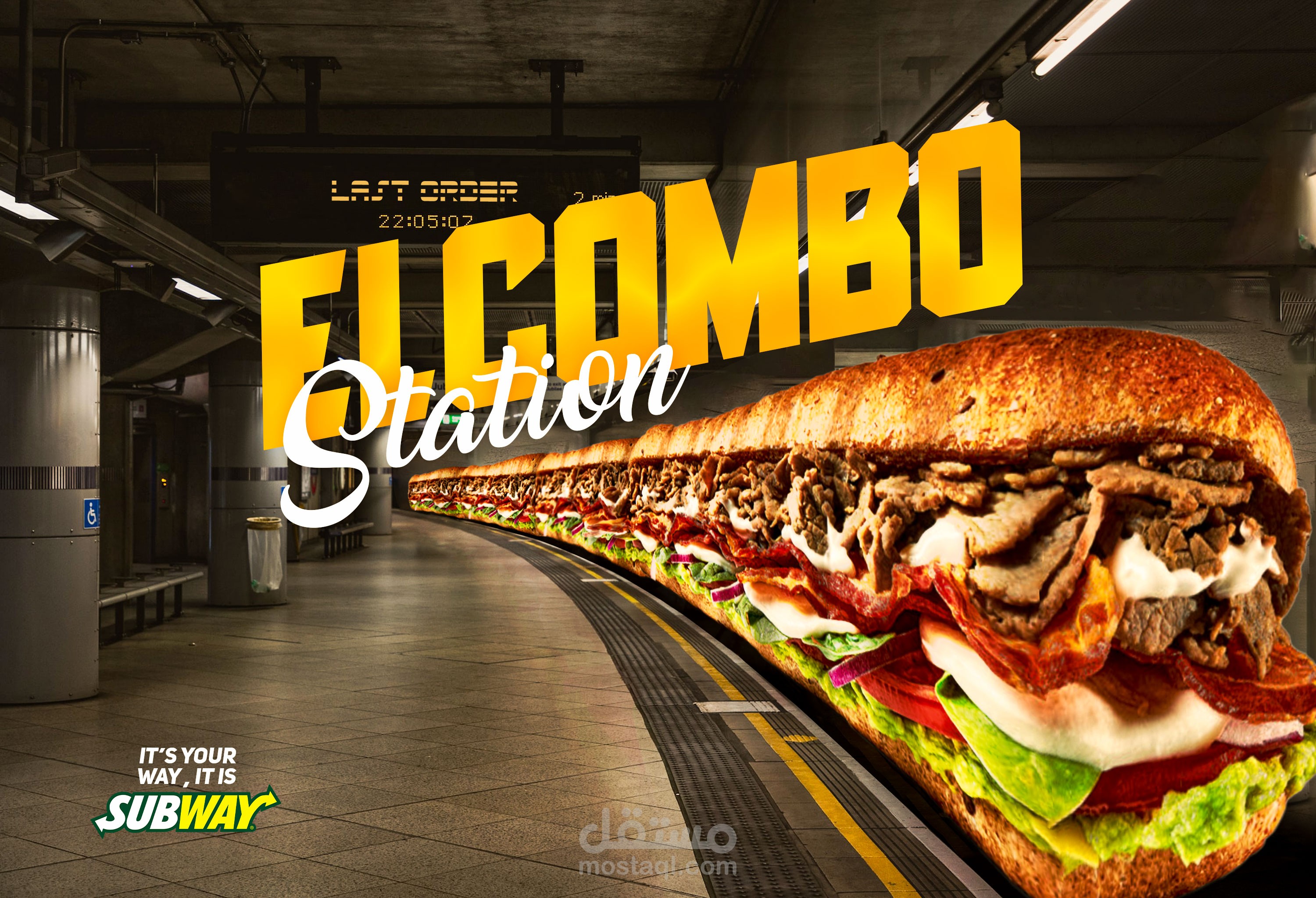 تصميم بوستر اعلانى subway