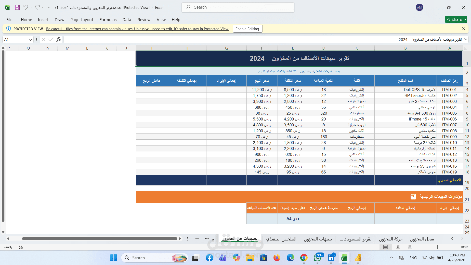 عرض للبيانات بشكل احترافي على power pi