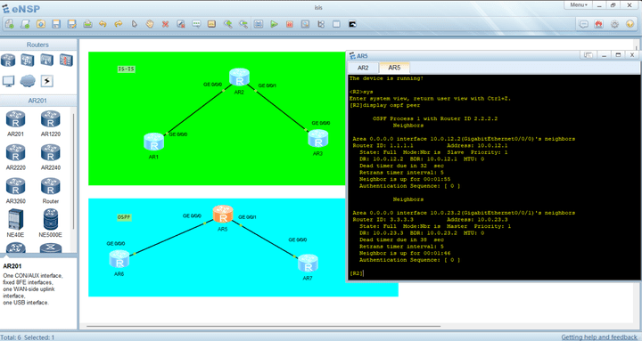 configuration ospf & isis and